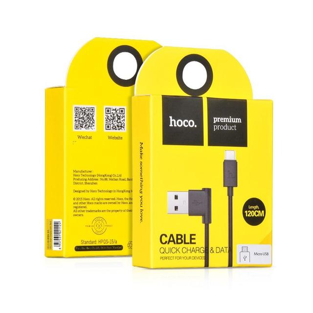 USB кабель Hoco UPM10 (L-Shape) 1.2 метра - 2