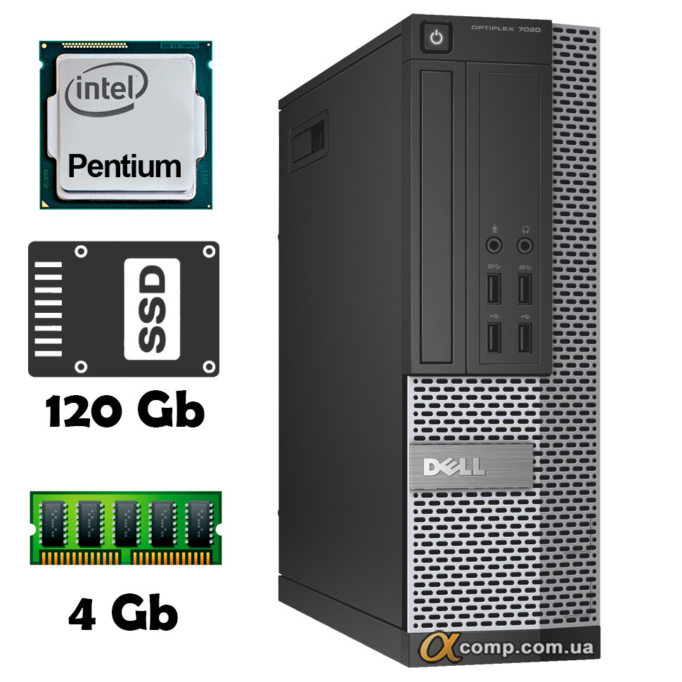 Комп'ютер Dell 7020 (Pentium G3220/4Gb/ssd 120Gb) БУ