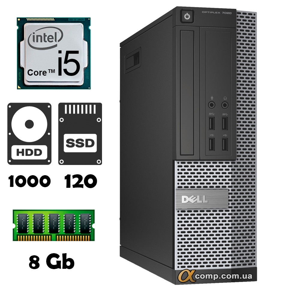 Комп'ютер Dell 7020 (i5-4430/8Gb/1Tb/ssd 120Gb) БУ