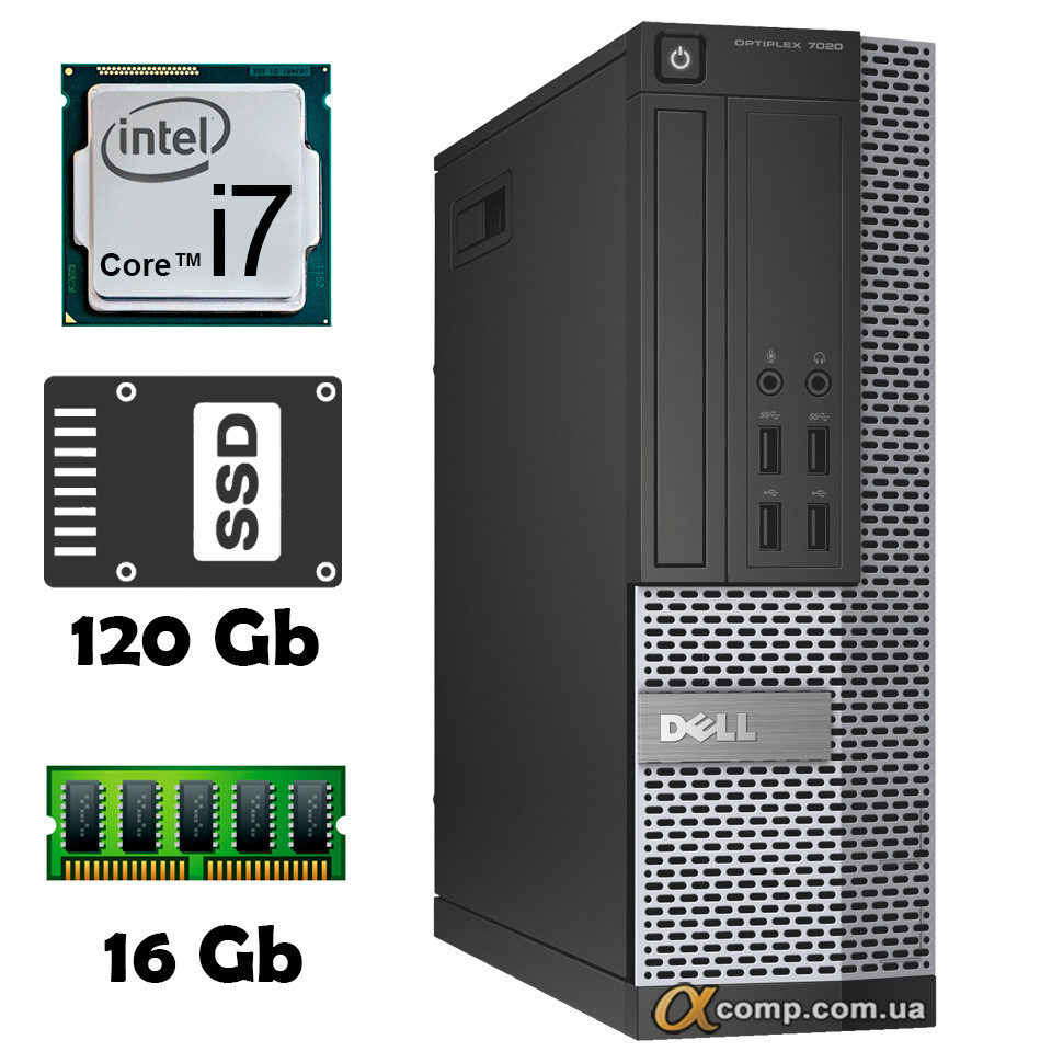 Комп'ютер Dell 7020 (i7-4770/16Gb/ssd 120Gb) БУ