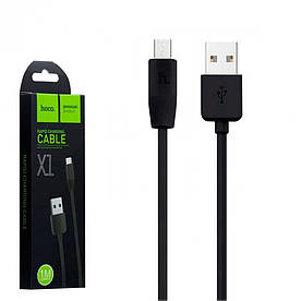 USB-кабель Hoco X1 Rapid Micro USB Black 1 метр ОРИГИНАЛ, Чорний