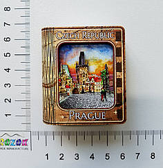 Сірники сувенірні Вхід на Карловий міст Прага дерев'яний коробок на магнітах