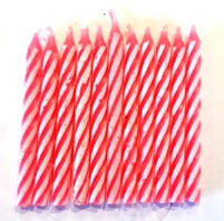 Свічки для торта рожево-білі