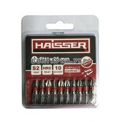 Набір біт Haisser PH1*25 мм S2, 10 шт. (2712718)