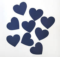 Комплект сердечек, 50 шт, размер 47*45 мм, цвет темно-синий