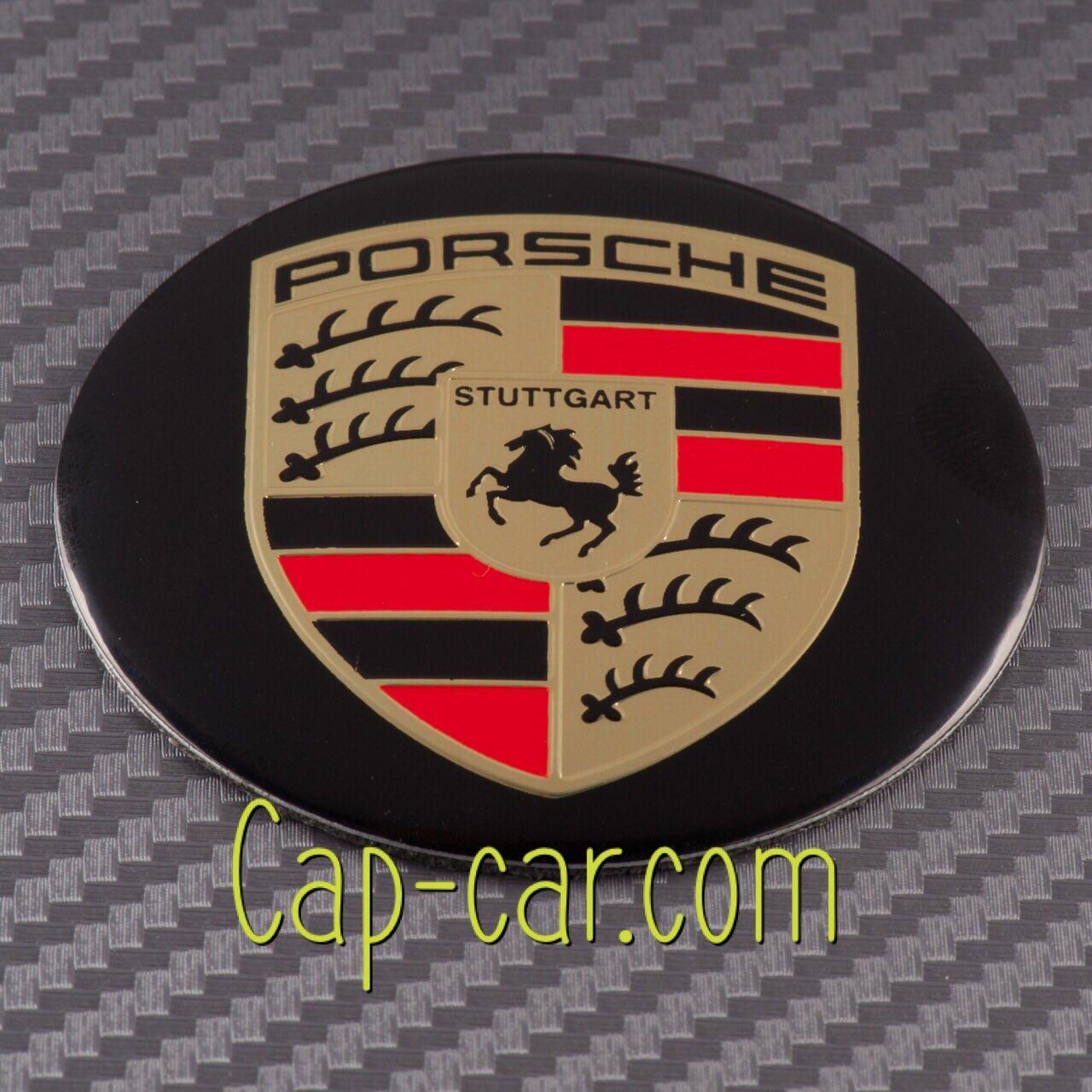 Наклейки для дисків з емблемою Porsche. 56мм. ( Порше ) Ціна вказана за комплект з 4-х штук, фото 1