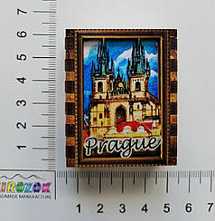 Сірники сувенірні коробка з дерева на магнітах з лазерним 3D вирізом зображення Тинський храм