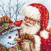 Набор для вышивания LETISTITCH "Дед Мороз и снеговик"