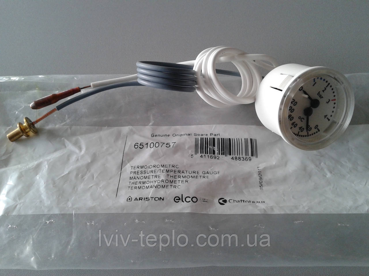 65100757 Термоманометр ARISTON UNO
