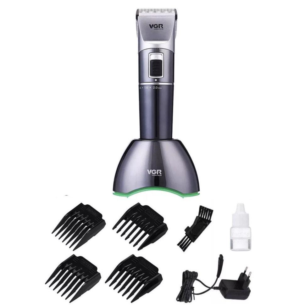 Машинка для стрижки волосся VGR V-002 з насадками, фото 1