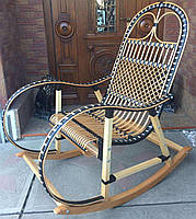Качалка кресло ротанговая | кресло-качалка из ротанга | кресло качалка плетеная с подставкой для ног