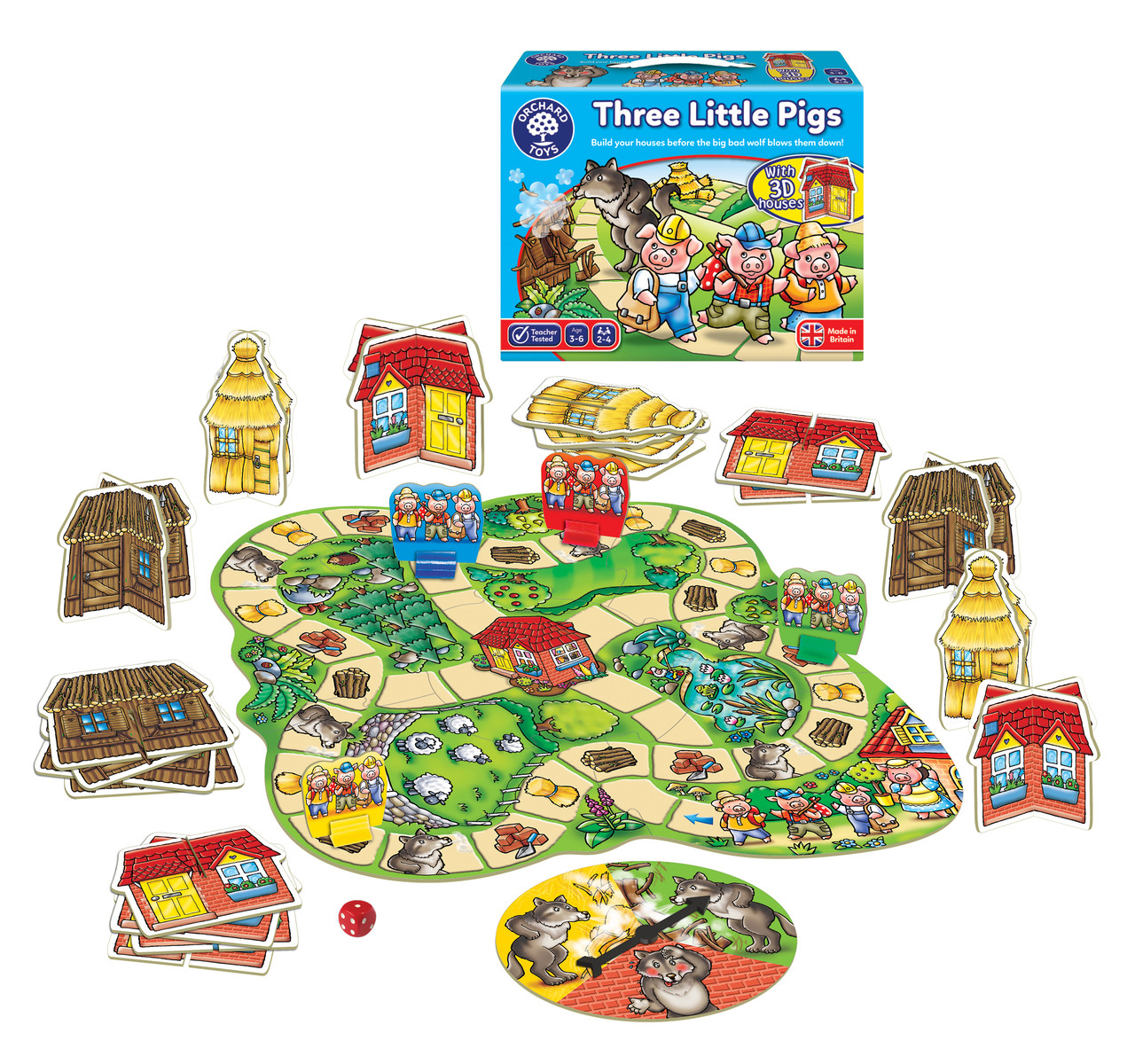 Настільна гра для малюків "Три порося" Orchard Toys