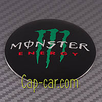 Наклейки для дисков с эмблемой Monster Energy. 56мм ( Монстр энерджи ) Цена указана за комплект из 4-х штук