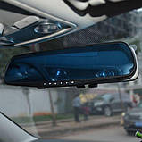 Автомобільне дзеркало відеореєстратор для авто на 2 камери VEHICLE BLACKBOX DVR 1080p камерою заднього виду, фото 9
