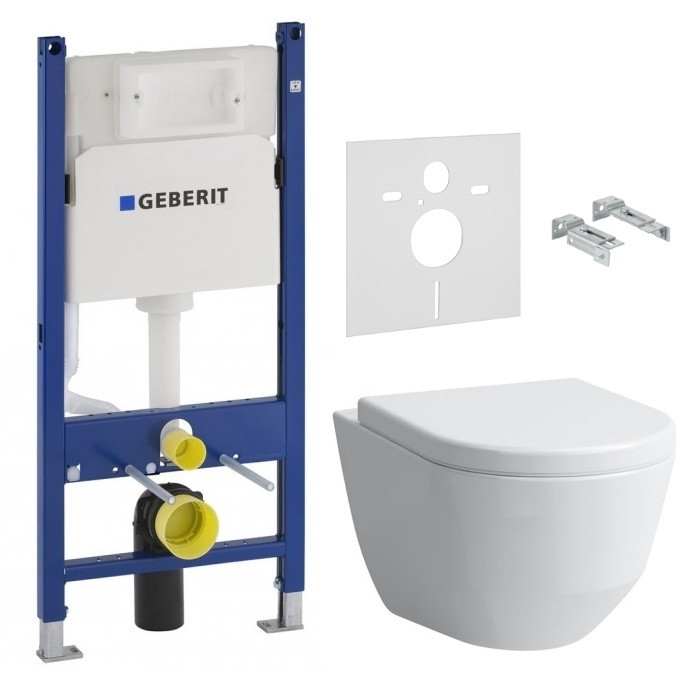 Підвісний унітаз LAUFEN PRO Rimless зі звичайною кришкою + інсталяція Geberit Duofix