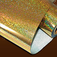 Термотрансферний плівка для термопереноса Голограма Золото 10х25см