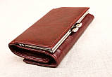 Бордовий жіночий шкіряний гаманець, фото 5