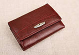 Бордовий жіночий шкіряний гаманець, фото 6