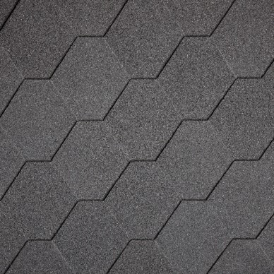 Бітумна черепиця IKO Superglass HEX бітумна черепиця Айко Суперглас Хекс Number One Hex 01 Black, фото 1