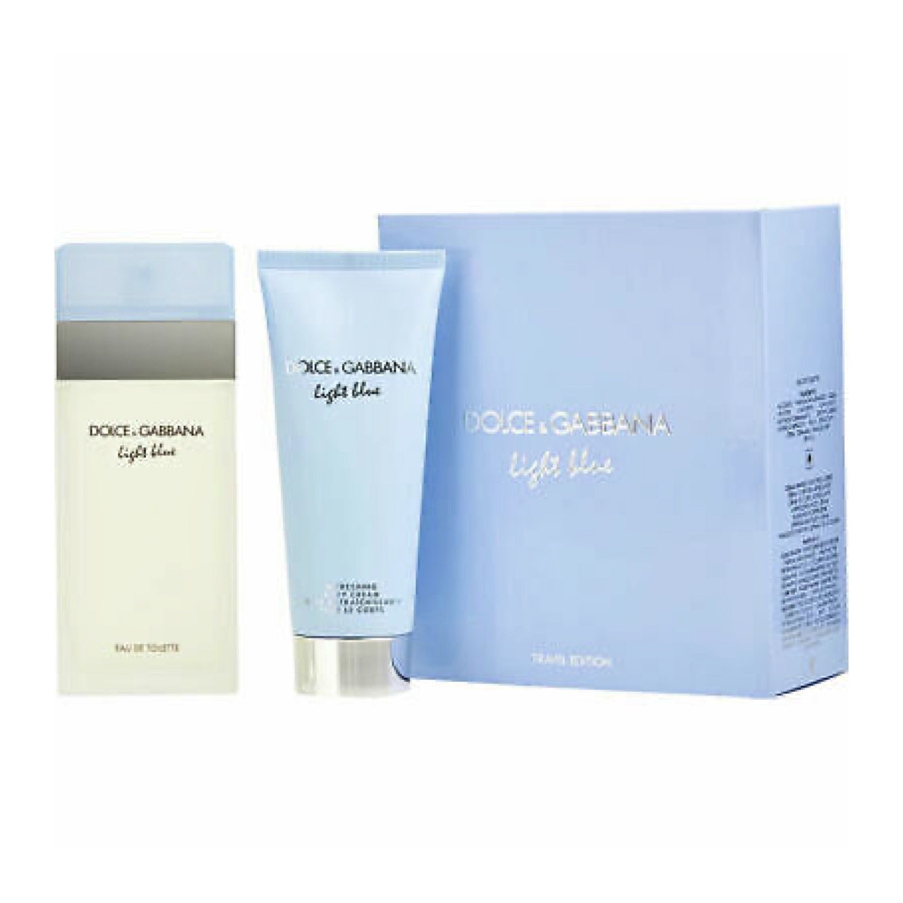 Жіночий подарунковий набір Dolce & Gabbana Light Blue туалетна вода 100мл + лосьйон 100мл, квітково-цитрусовий