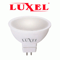 Лампа MR16 6W GU5,3 4000K (012-NE) Luxel led, нейтральне світло, світлодіодна Люксел, лампочка у світильник