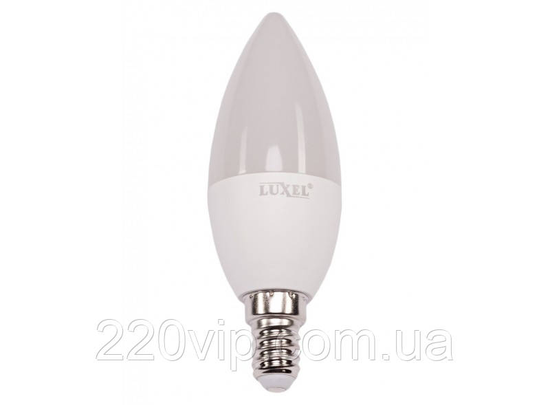 Лампа C37 7W 220V E14 свічка 4000K (040-N) Luxel premium, нейтральне світло, світлодіодна Люксел-лампочка-свічка