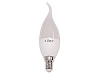 Лампа CA37 7W 220V E14 свеча на ветру 4000K (041-N) Luxel premium, нейтральный свет, светодиодная Люксел