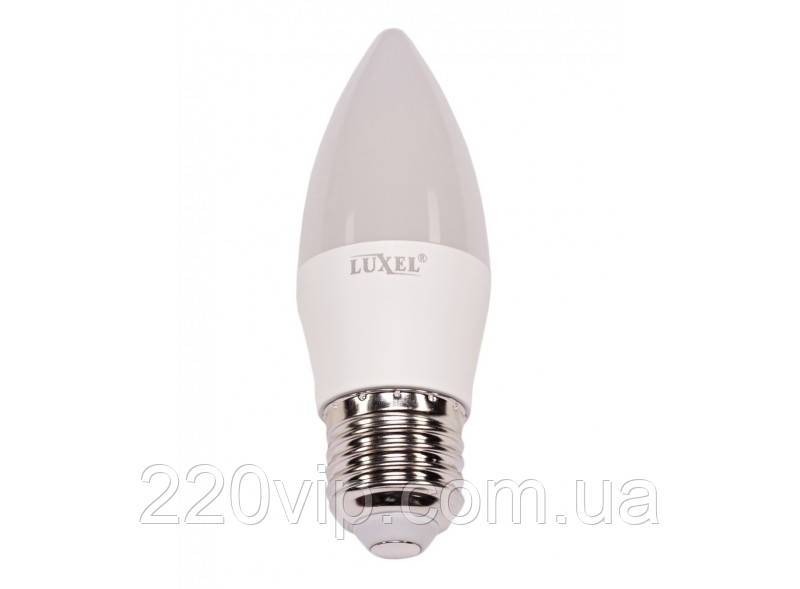 Лампа C37 7W 220V E27 свічка 4000K (042-N) Luxel premium, нейтральне світло, світлодіодна Люксел-лампочка-свічка