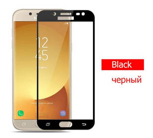Захисне скло 2,5D Black для Samsung Galaxy J3 (2017) J330 чорне