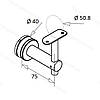 Тримач поручень-скло регульований ST-407, фото 3