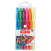 Набір гелевих ручок Unimax Trigel Neon неонових кольорів 6 шт UX-143