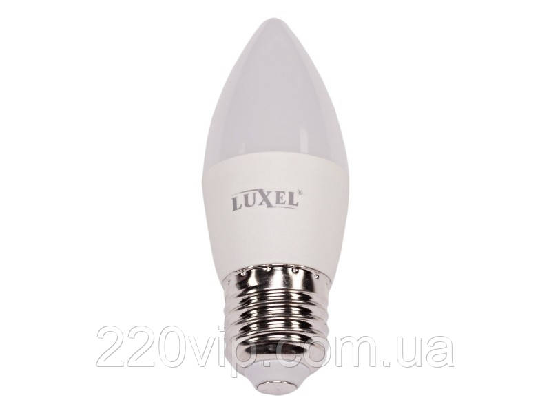 Лампа C37 6W 220V E27 свічка 4000K (047-NE) Luxel led, нейтральне світло, світлодіодна Люксел-лампочка-свічка