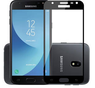 Захисне скло 3D Black для Samsung Galaxy J3 (2017) J330 чорне