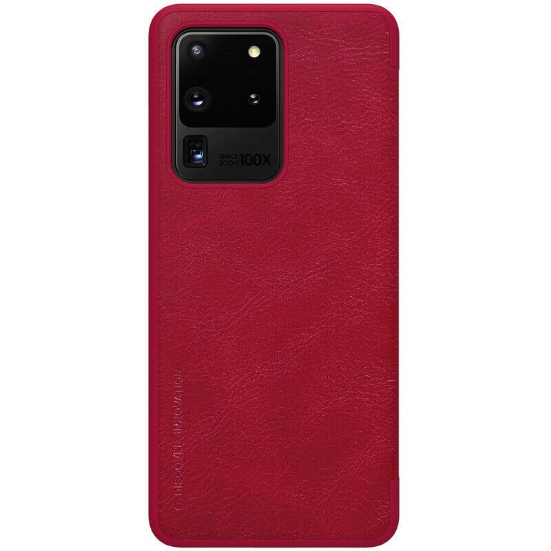 Nillkin Samsung Galaxy S20 Ultra Qin Red leather case Шкіряний Чохол Книжка