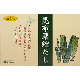 Osawa Kombu dashi Ламінарія японська ов-Хоккайдо концентрат, 36 пакетів по 5 гр