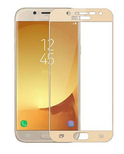 Захисне скло 3D Gold для Samsung Galaxy J3 (2017) J330 золоте