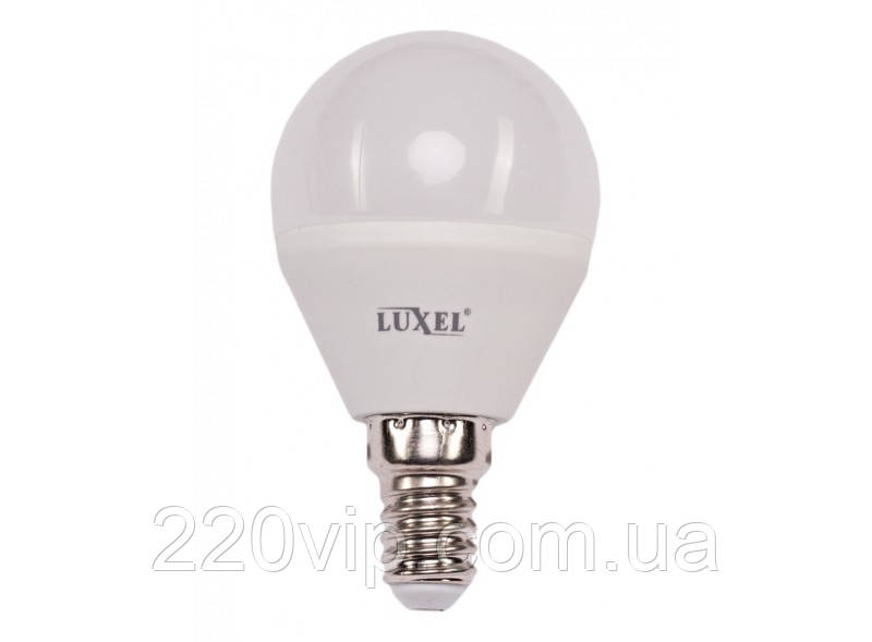 Лампа G45 4W 220V E14 4000K (055-NE) Luxel led, нейтральне світло, світлодіодна Люксел-лампачка кулька