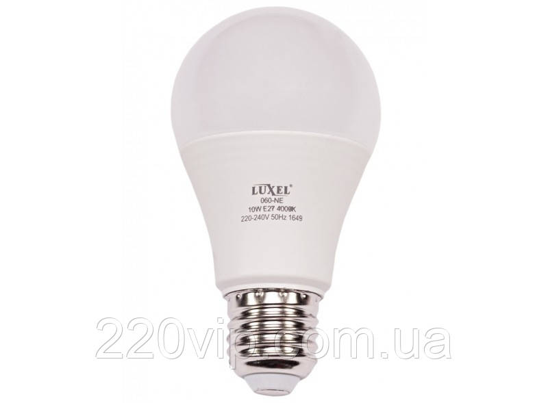 Лампа A60 7W 220V E27 4000K (063-NE) Luxel led, нейтральне світло, світлодіодна Люксел лампочка куля