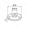 Фланець для круглої стійки ST-433 D=42,4 мм, фото 2
