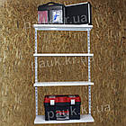 Стелаж настінний поличковий Н1450х1200 мм ТИП 1, настінний стелаж без панелей, металевий торговий стелаж на стіну з полками, фото 4