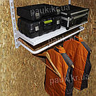 Стелаж настінний Н1450х950 мм, ТИП 3, стелаж металевий з полицями, настінний стелаж в гараж, стелаж для інструментів та деталей, фото 2