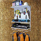 Настінний стелаж Н1450х950 мм ТИП 6, стелаж в комору, металевий настінний стелаж на дачу, стелаж в підсобку, стелаж настінний, фото 2