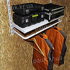 Настінний стелаж Н1450х950 мм ТИП 6, стелаж в комору, металевий настінний стелаж на дачу, стелаж в підсобку, стелаж настінний, фото 3