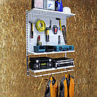 Настінний стелаж Н1450х950 мм ТИП 6, стелаж в комору, металевий настінний стелаж на дачу, стелаж в підсобку, стелаж настінний, фото 4