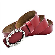 Шкіряний ремінь Weatro nw-zh3k-0026 Червоний, фото 2