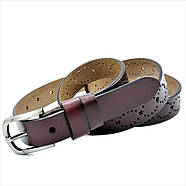 Шкіряний ремінь Weatro nw-zh25k-0098 Коричневий, фото 2