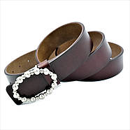 Шкіряний ремінь Weatro nw-zh3k-0039 Коричневий, фото 2