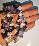 Браслет з аметистом і перлами, фото 9