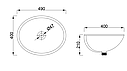 Вбудована раковина овальна INVENA PANDORA 50х40 см, фото 2
