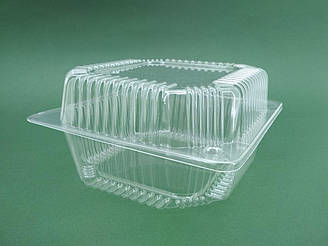 Упаковка для кондитерських виробів пластикова ПС-11 V1250мл 155мм 155мм 80мм Уп 50 штук